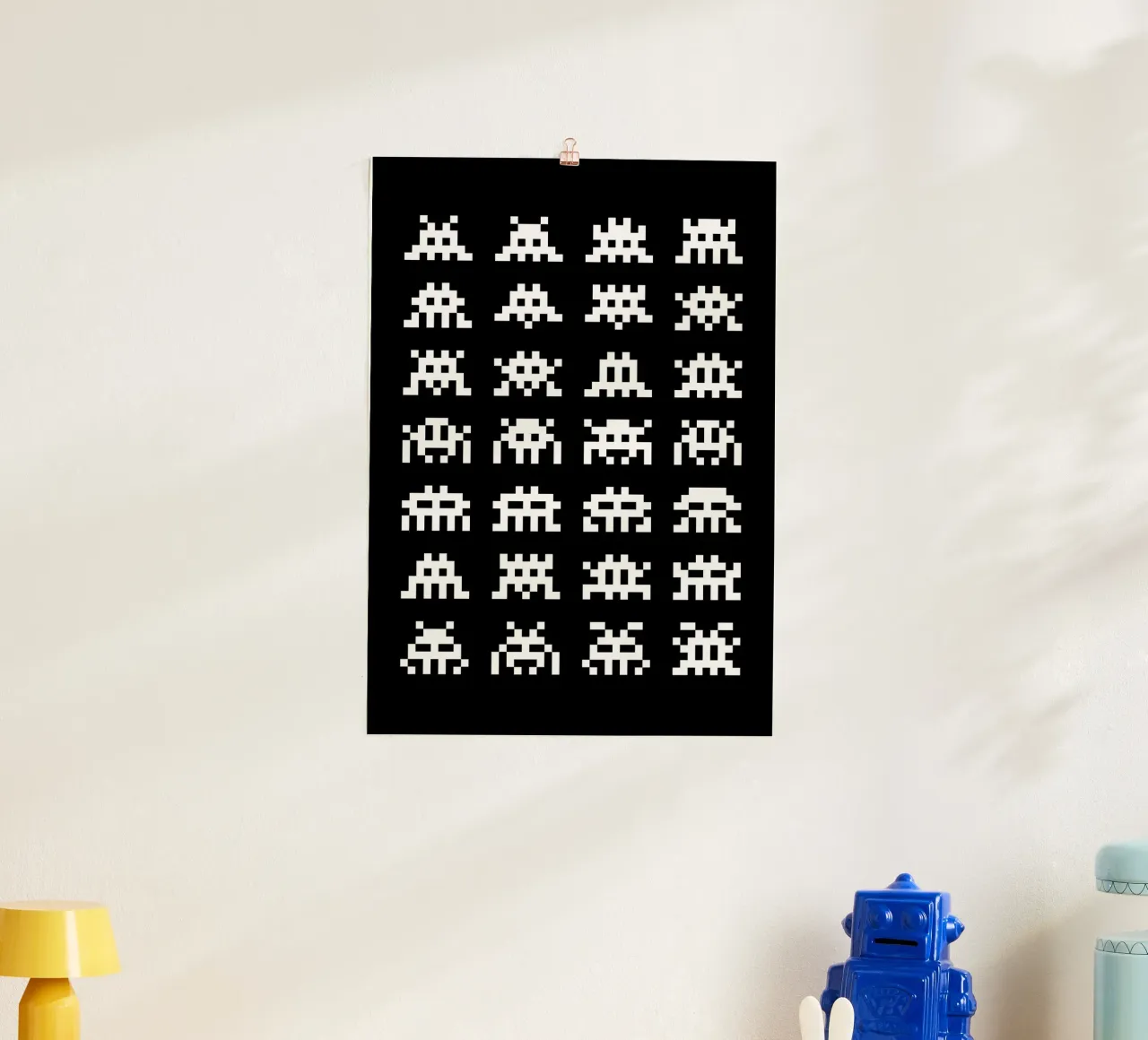 Pixel Space Invader carta hahnemühle da nabakumov