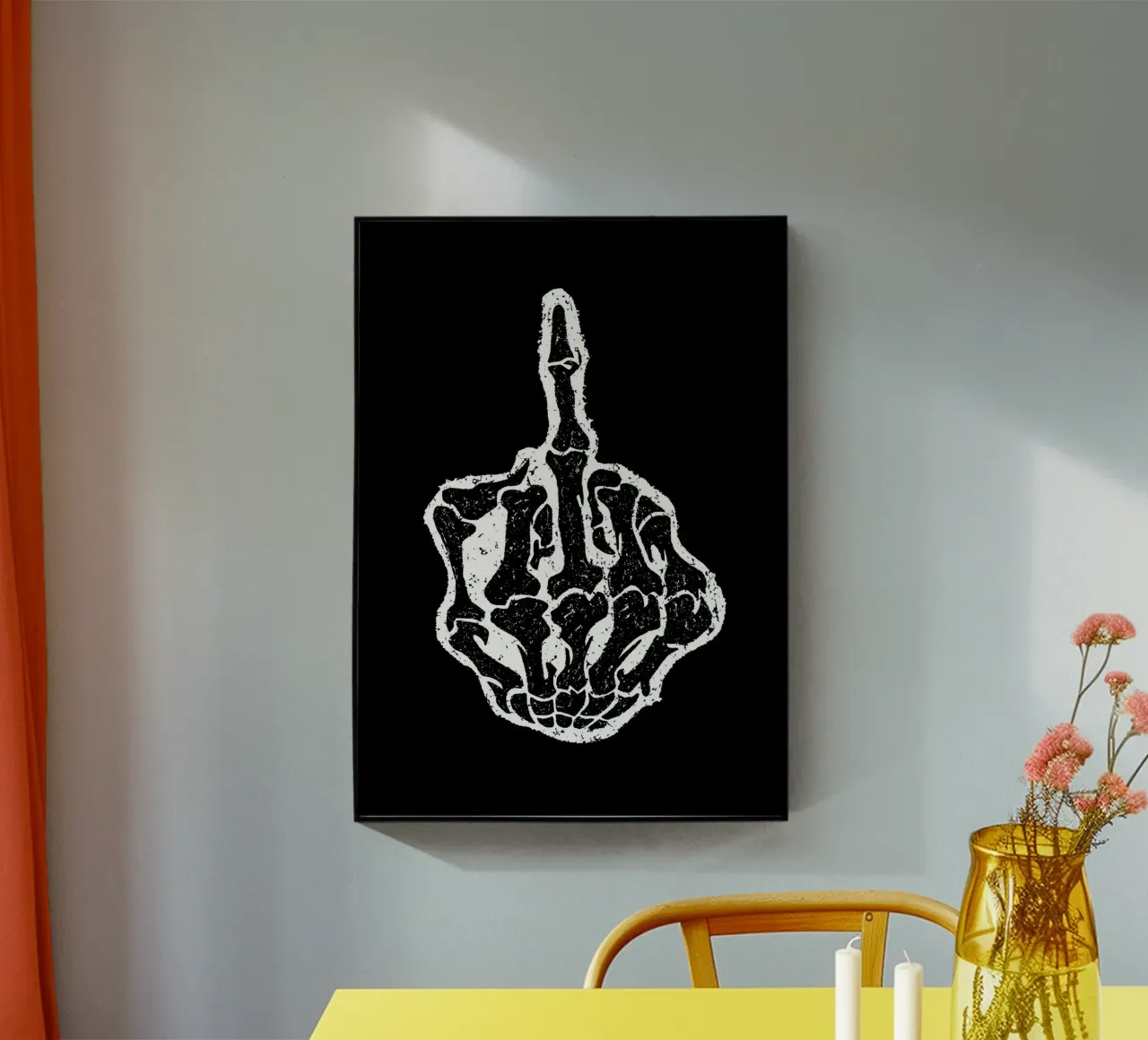 Skeleton Middle Finger plexiglass da nabakumov