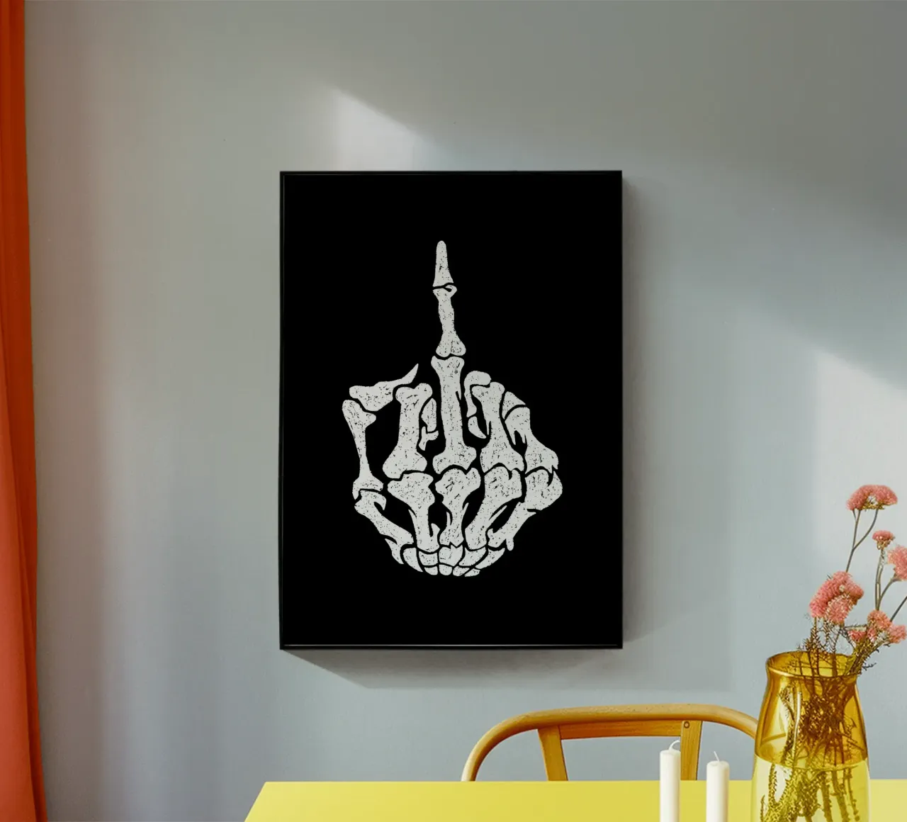 Skeleton Middle Finger plexiglass da nabakumov