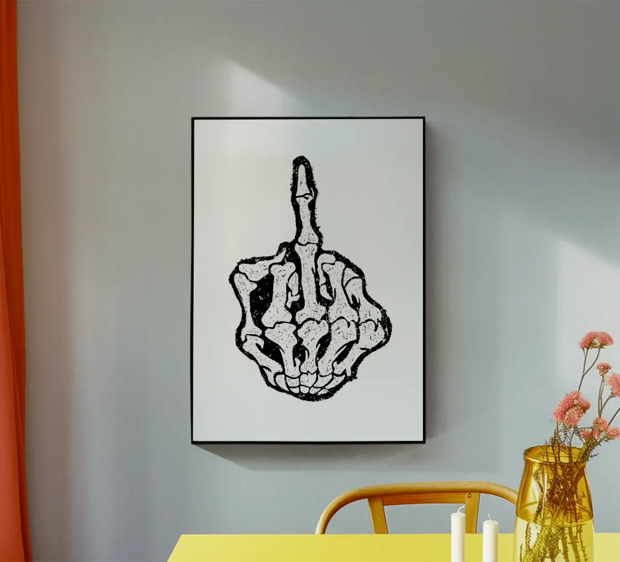 Skeleton Middle Finger plexiglass da nabakumov