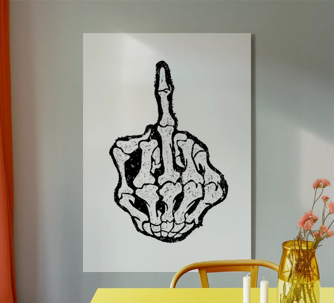 Skeleton Middle Finger plexiglass da nabakumov