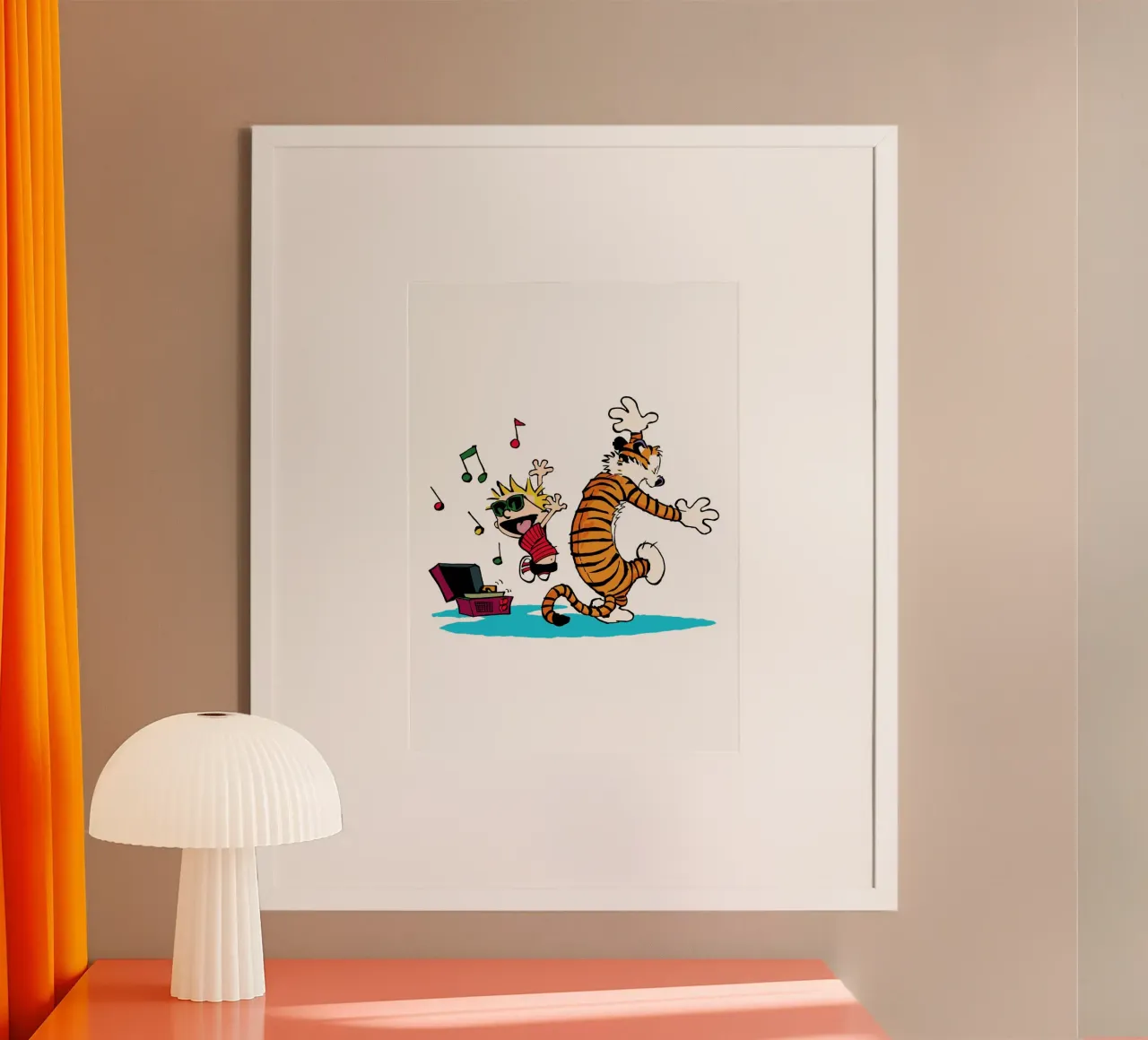 Calvin and Hobbes Dancing carta hahnemühle da nabakumov