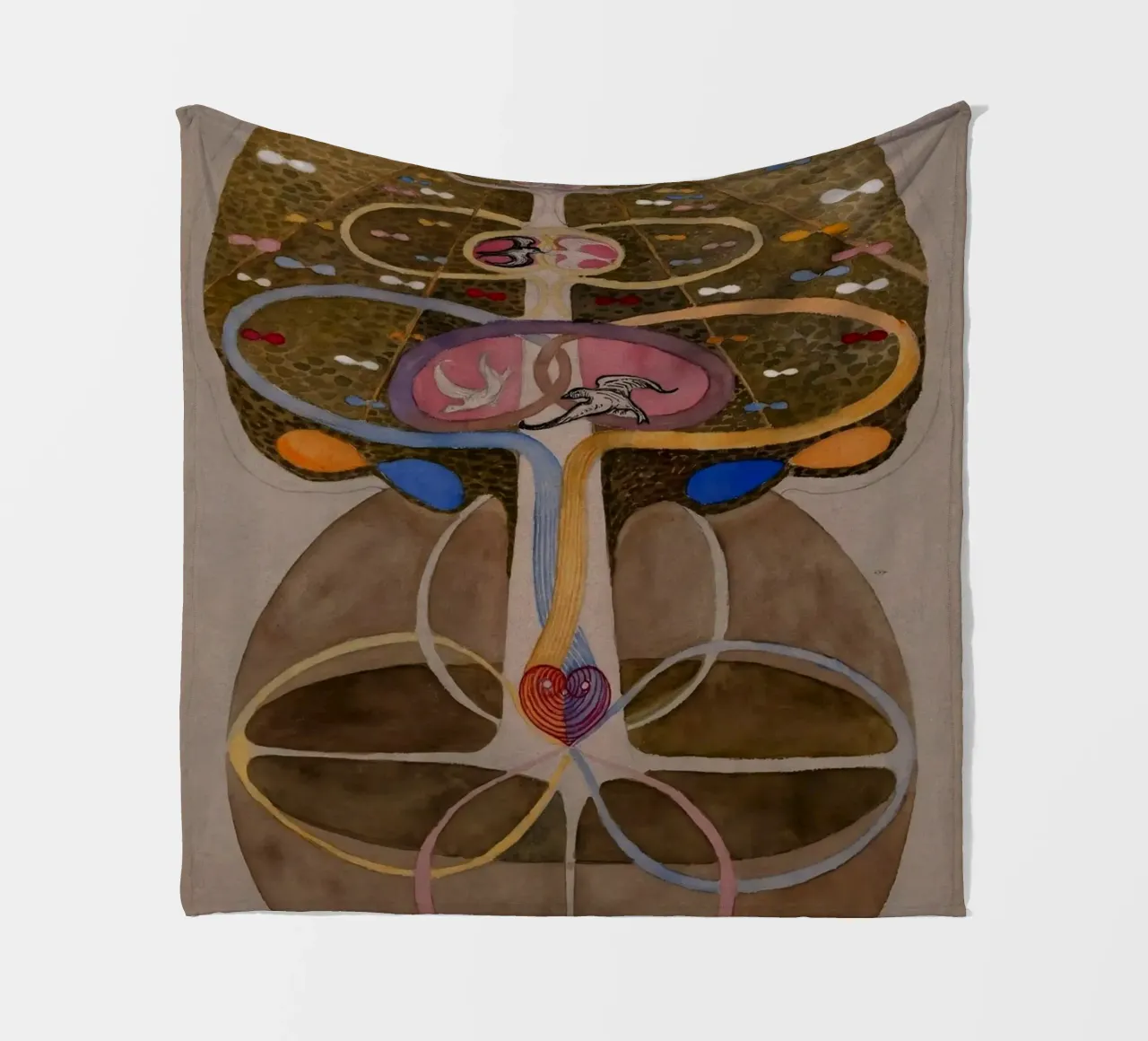 Hilma af Klint - The Tree Of Knowledge No .1 fleece blanket by William Store