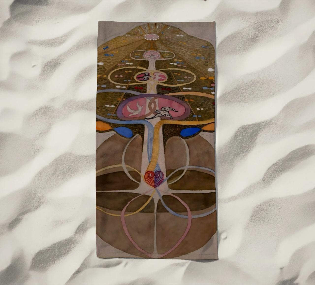 Hilma af Klint - L'albero della conoscenza n. 1 telo mare da William Store