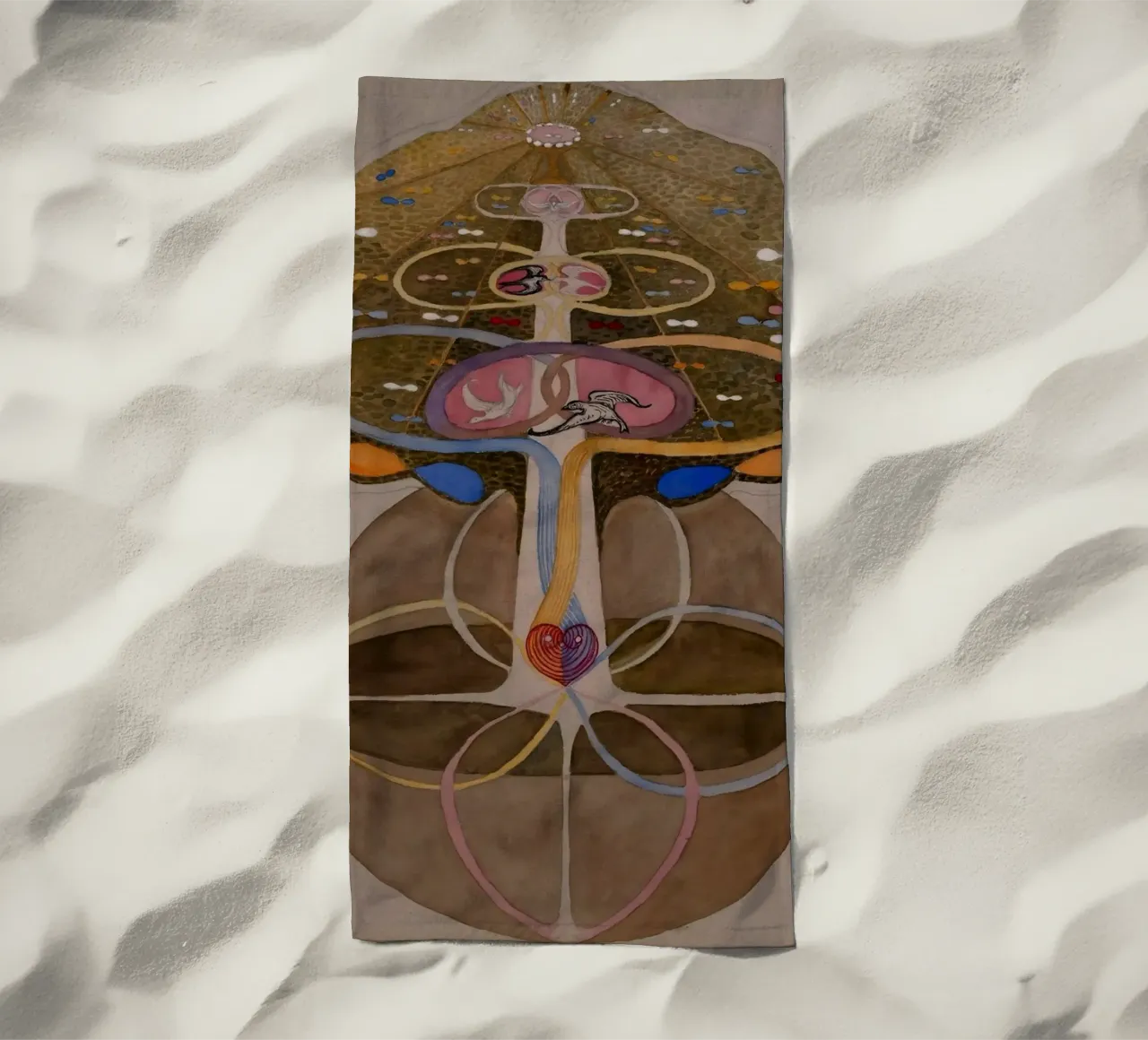 Hilma af Klint - L'albero della conoscenza n. 1 telo mare da William Store