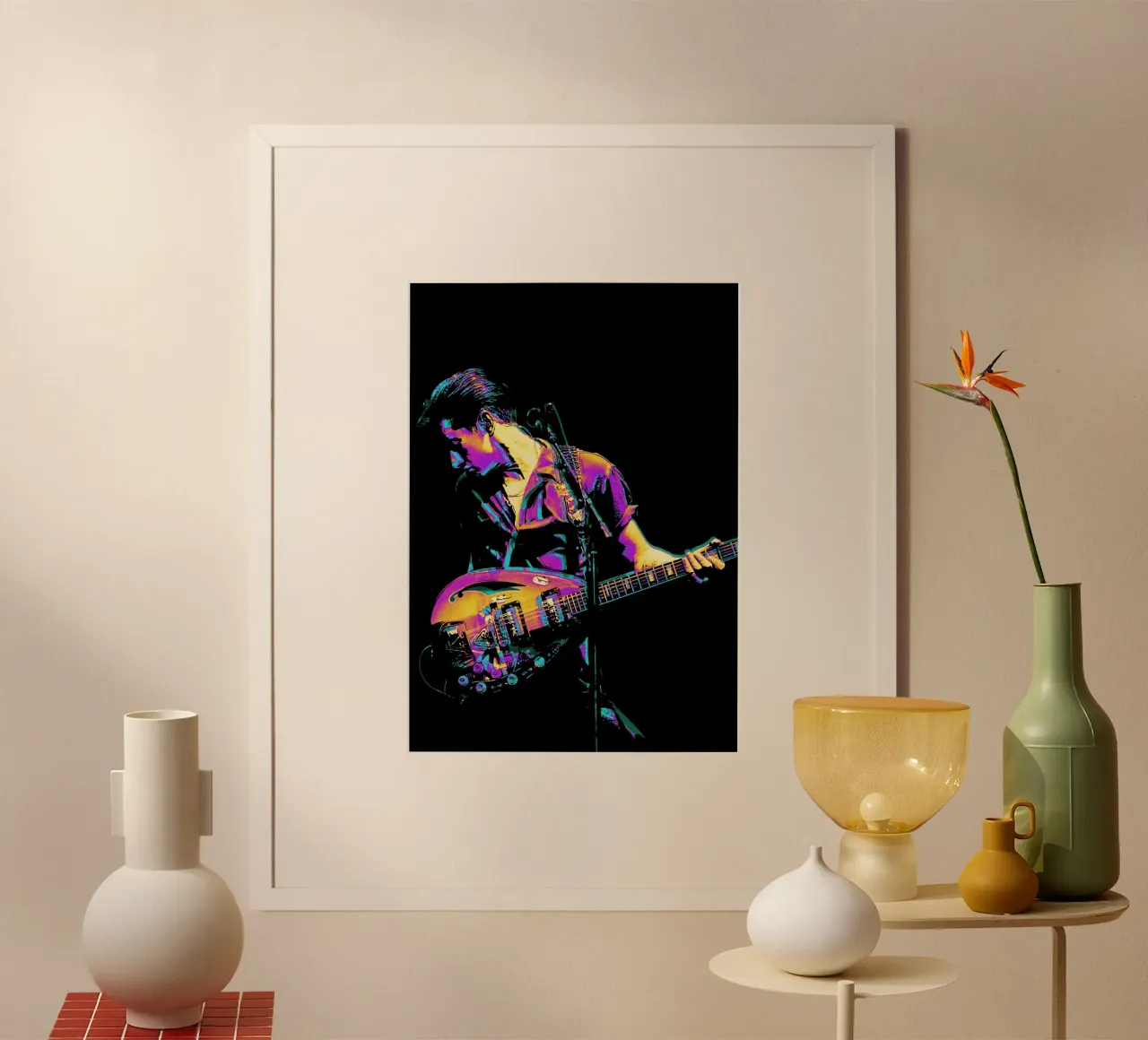 Alex Turnner Rock poster con telaio in alluminio da Nna Rock