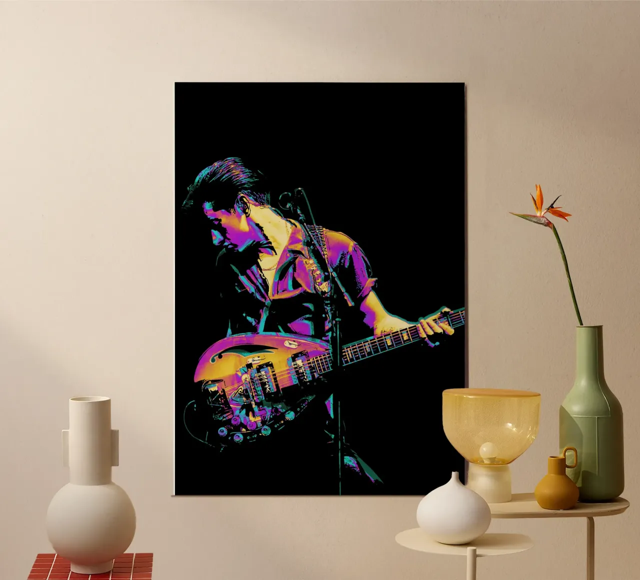 Alex Turnner Rock poster con telaio in alluminio da Nna Rock