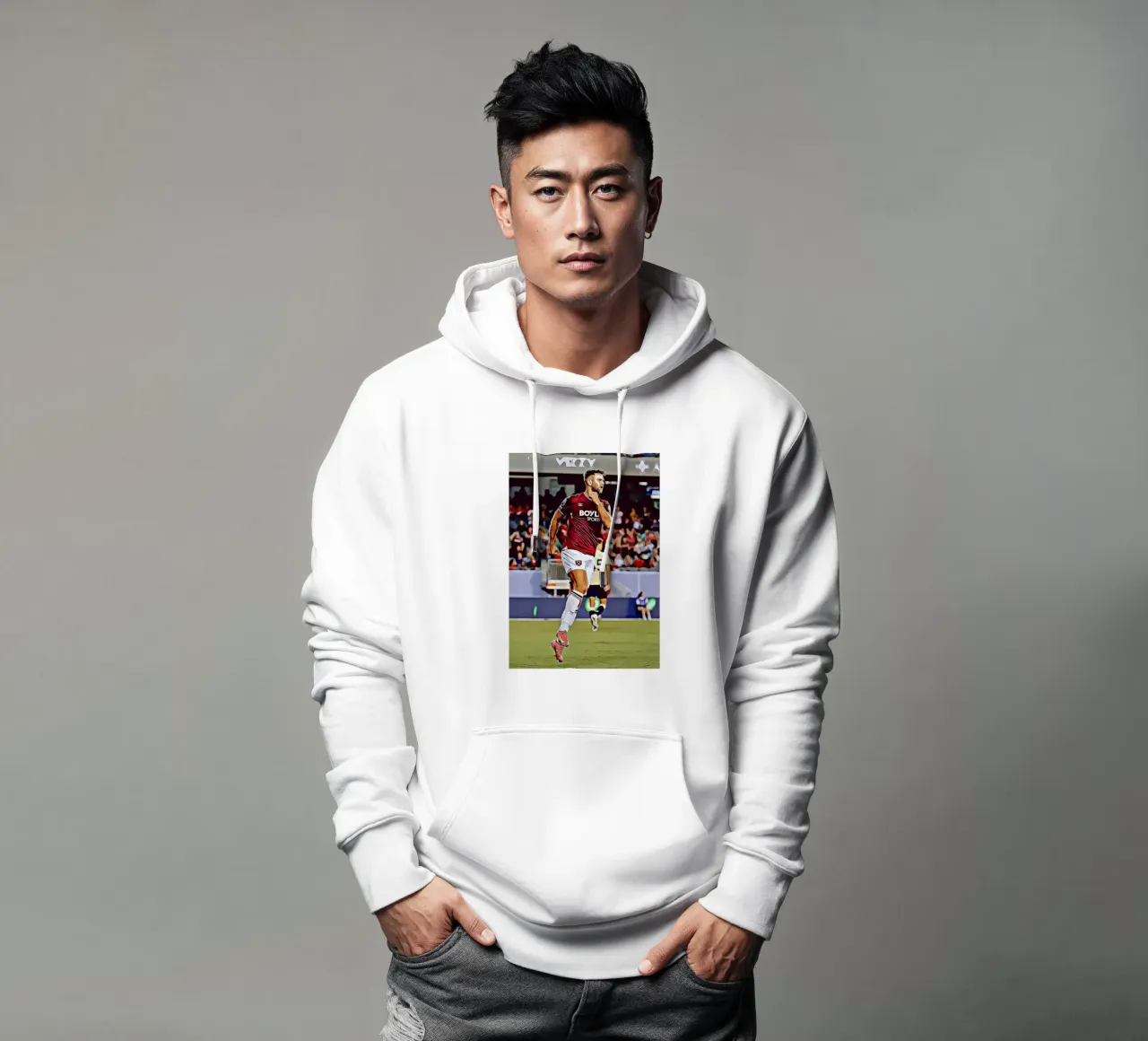 Füllkrug West Ham Claret Jersey Running Poster digitale felpa con cappuccio da ArdanART