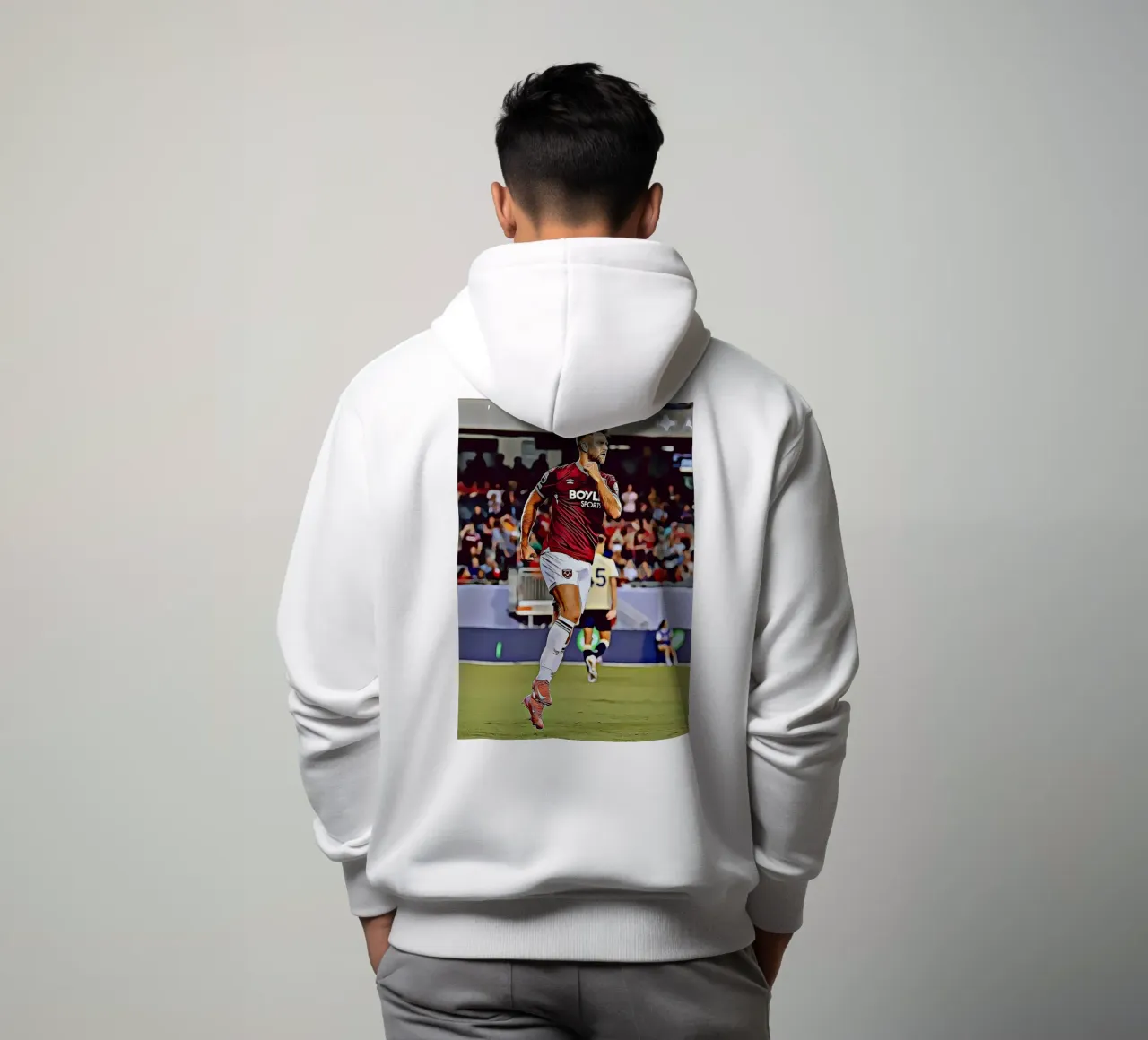 Füllkrug West Ham Claret Jersey Running Poster digitale felpa con cappuccio da ArdanART