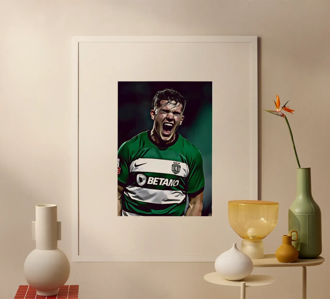 Poster digitale della celebrazione del gol dello Sporting Lisbona di Gyökeres poster da ArdanART