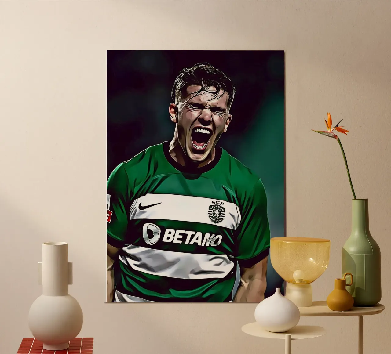 Poster digitale della celebrazione del gol dello Sporting Lisbona di Gyökeres poster da ArdanART