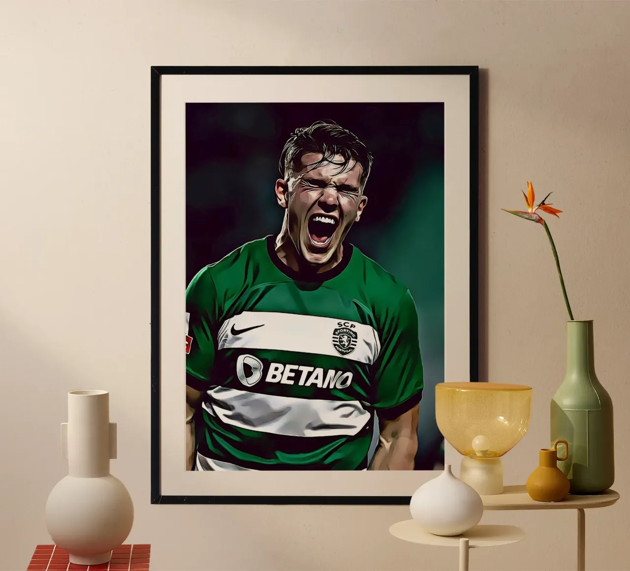 Poster digitale della celebrazione del gol dello Sporting Lisbona di Gyökeres poster da ArdanART