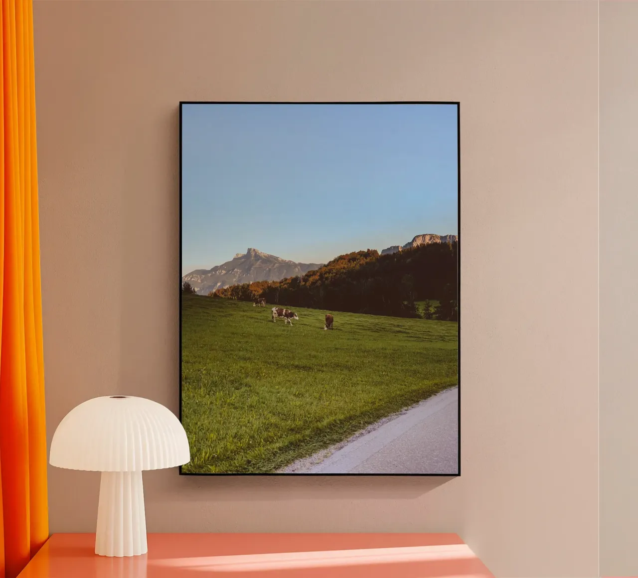 Mountain Sunset Acryl-Glas von Journey of Vanessa