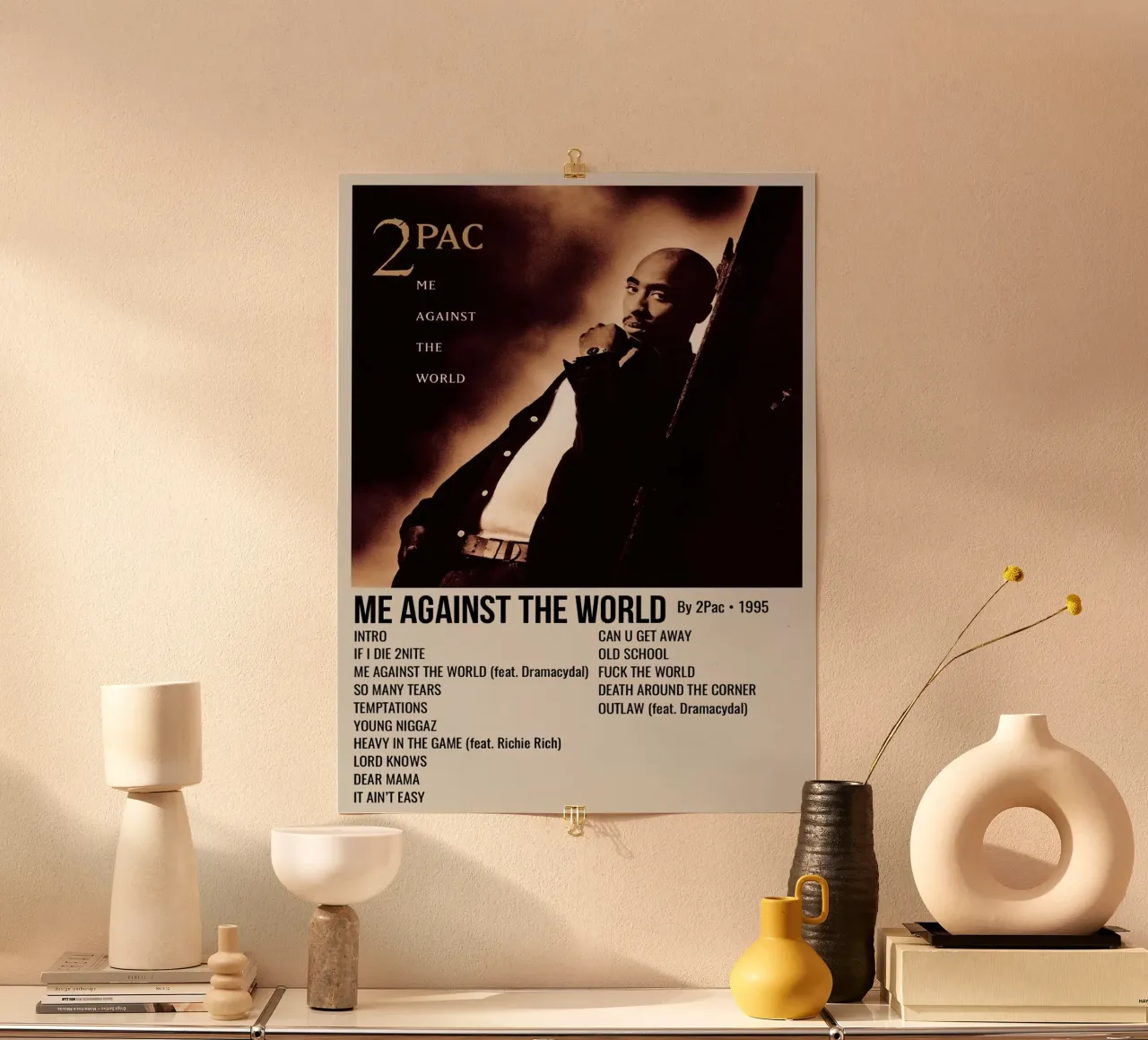 2Pac Me Againt The World poster con telaio in plastica da Roronoa7