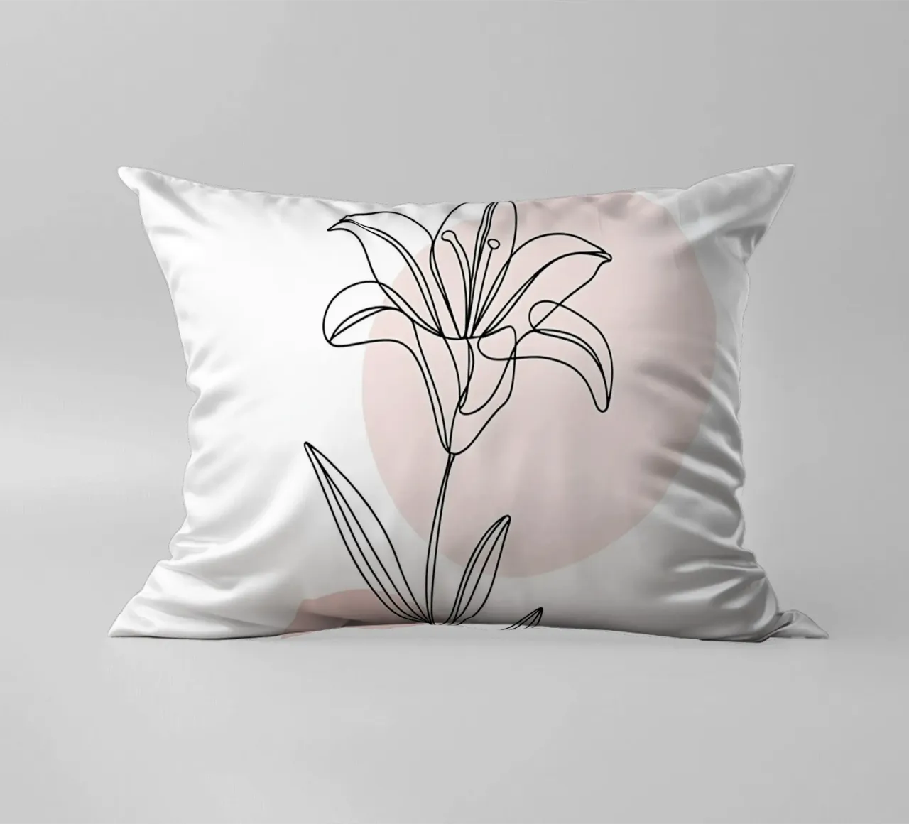 Fleur de Lys minimalista in linea continua cuscino da Plain Thoughts