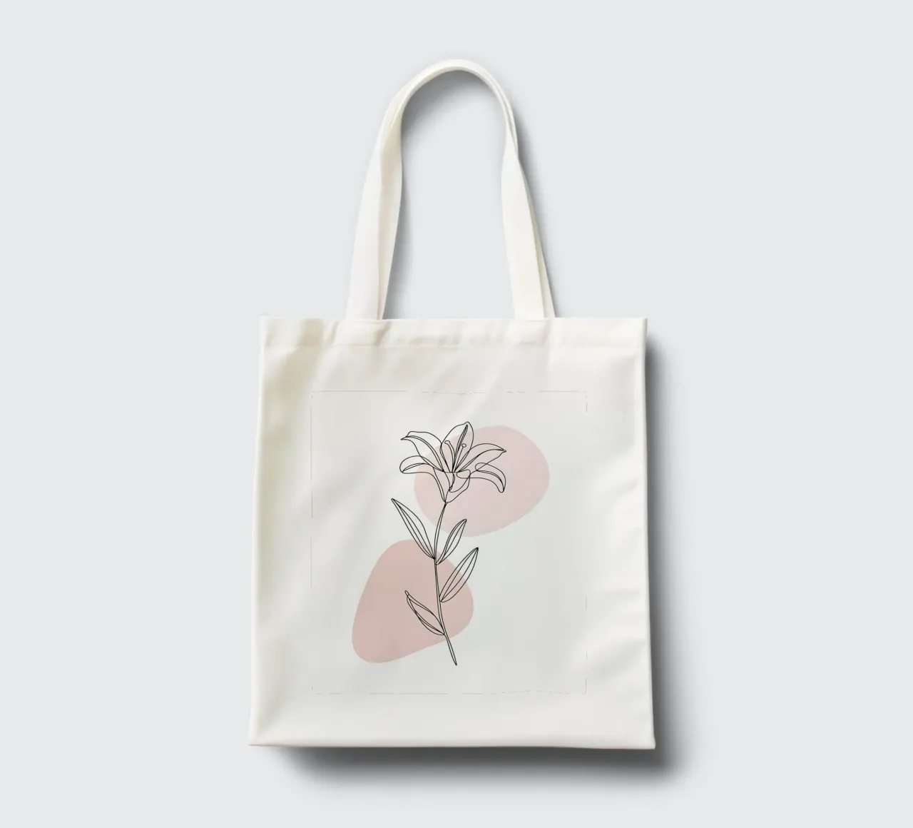 Fleur de Lys minimalista in linea continua borsa in juta da Plain Thoughts