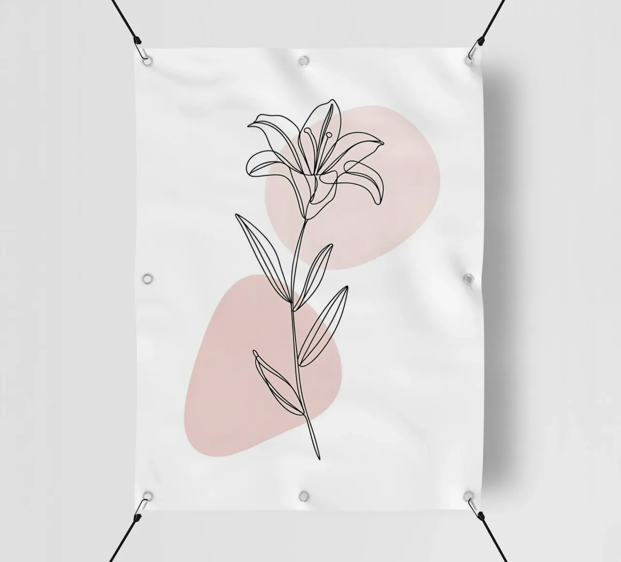 Fleur de Lys minimalista in linea continua telo in pvc da Plain Thoughts