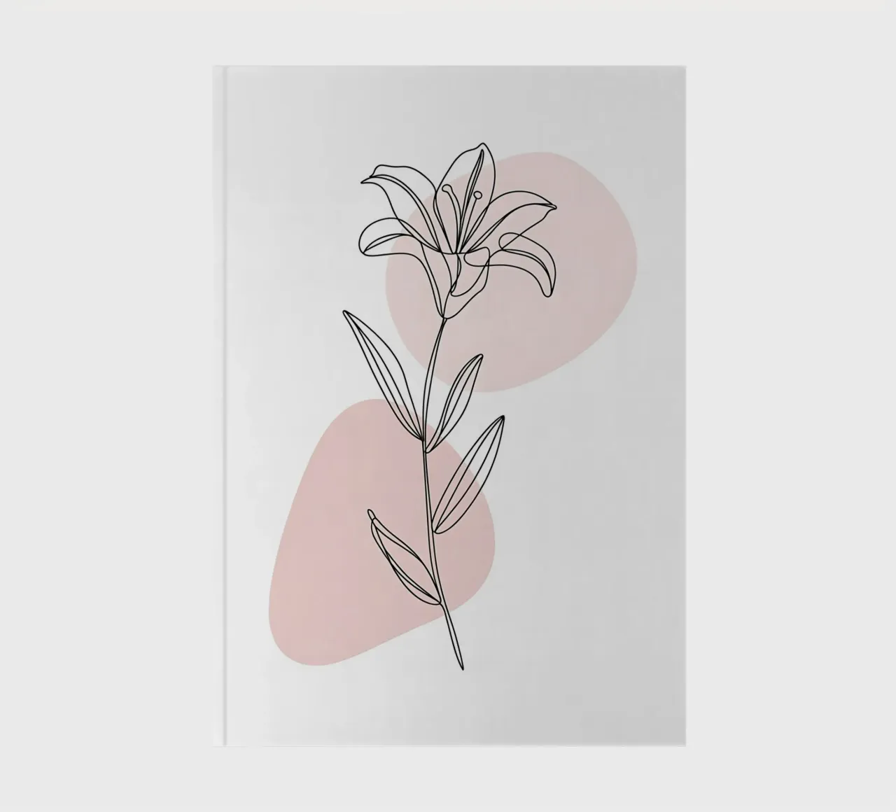 Minimalist Fleur de Lys in a continuous line notebook by Plain Thoughts