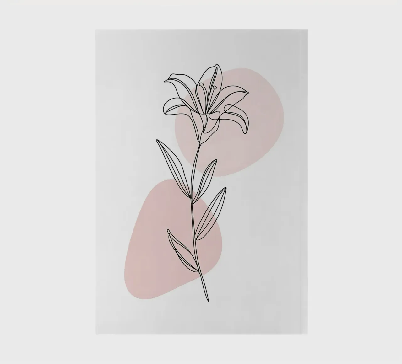 Minimalist Fleur de Lys in a continuous line notebook by Plain Thoughts