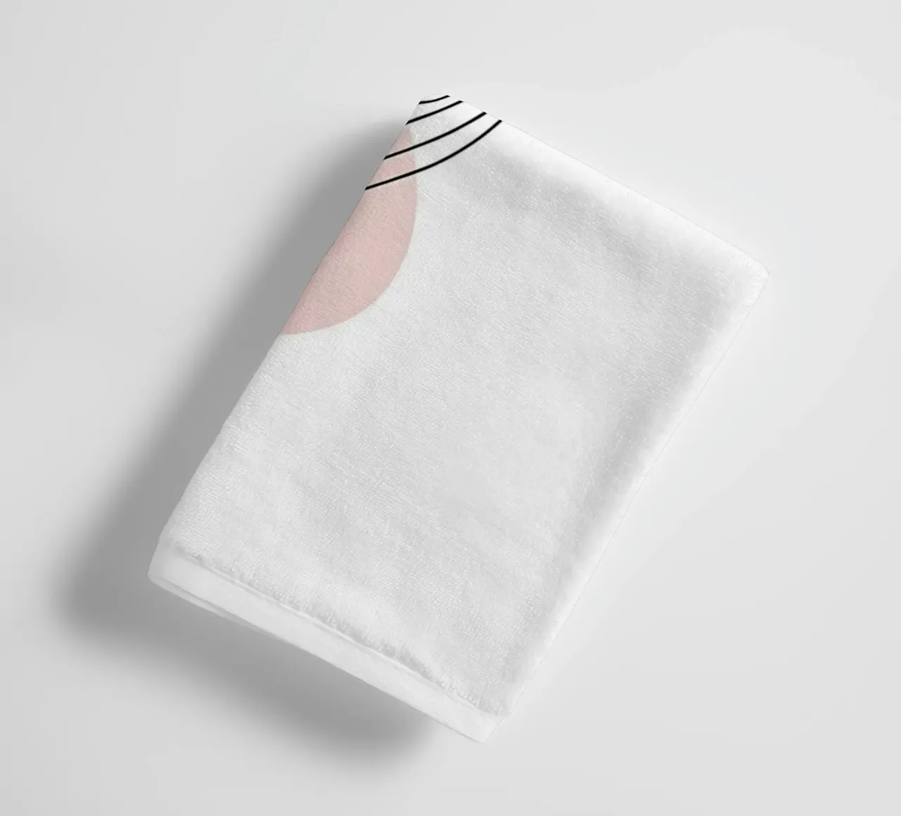 Minimalist Fleur de Lys in a continuous line towel by Plain Thoughts
