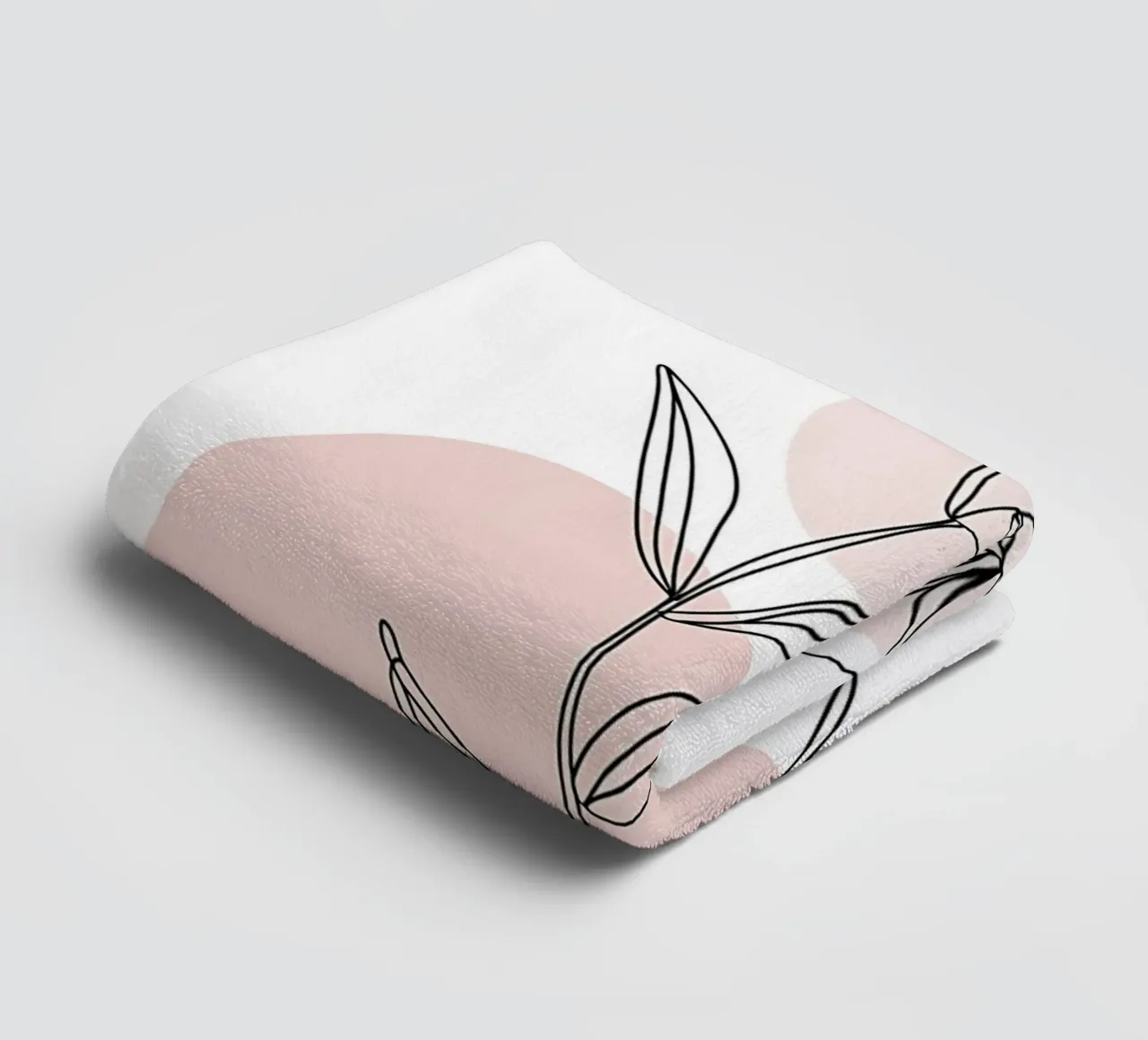Minimalist Fleur de Lys in a continuous line towel by Plain Thoughts