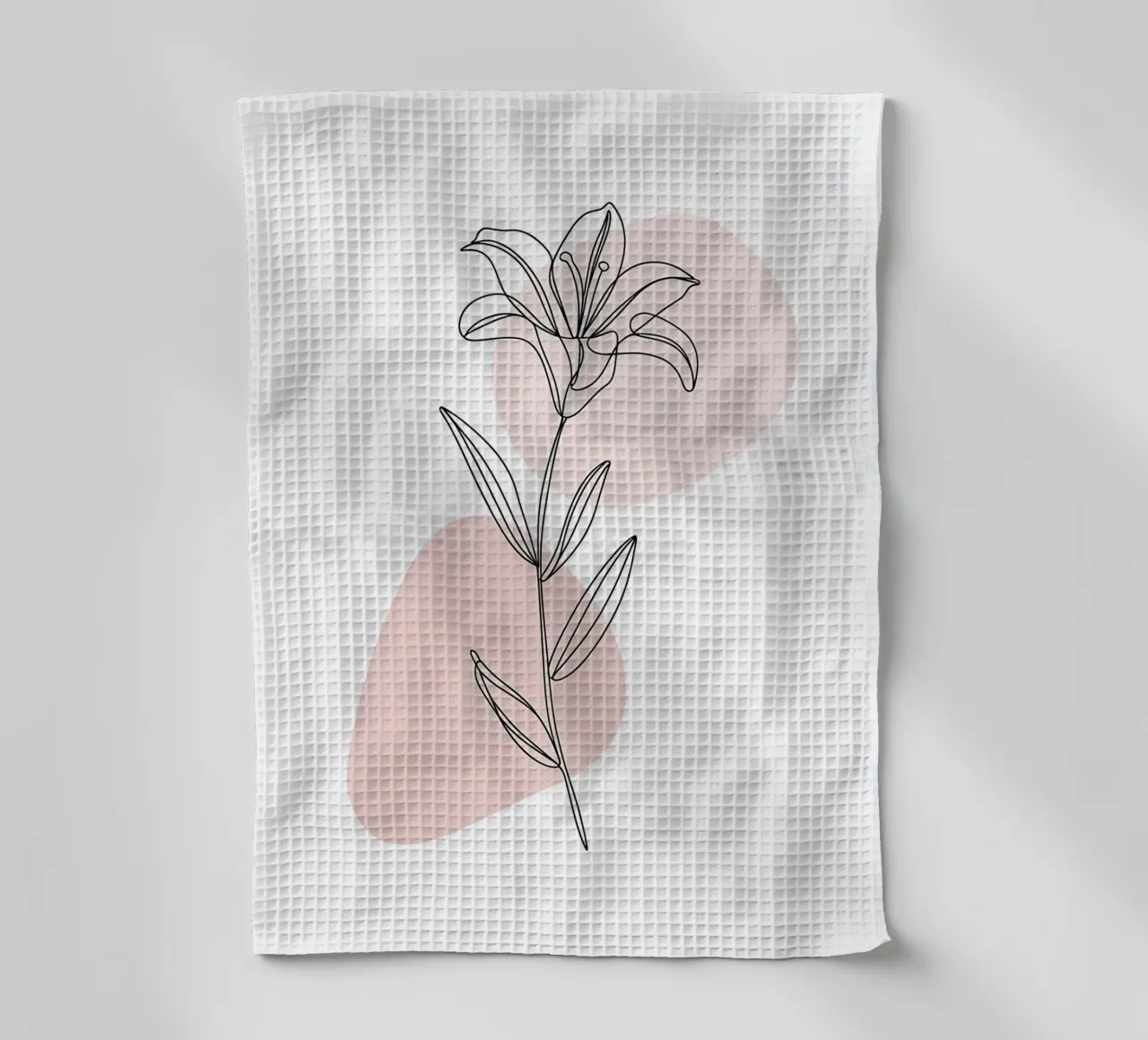 Fleur de Lys minimalista in linea continua canovaccio da cucina da Plain Thoughts