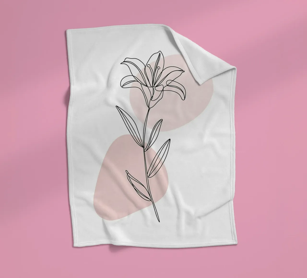 Fleur de Lys minimalista in linea continua coperta in pile da Plain Thoughts