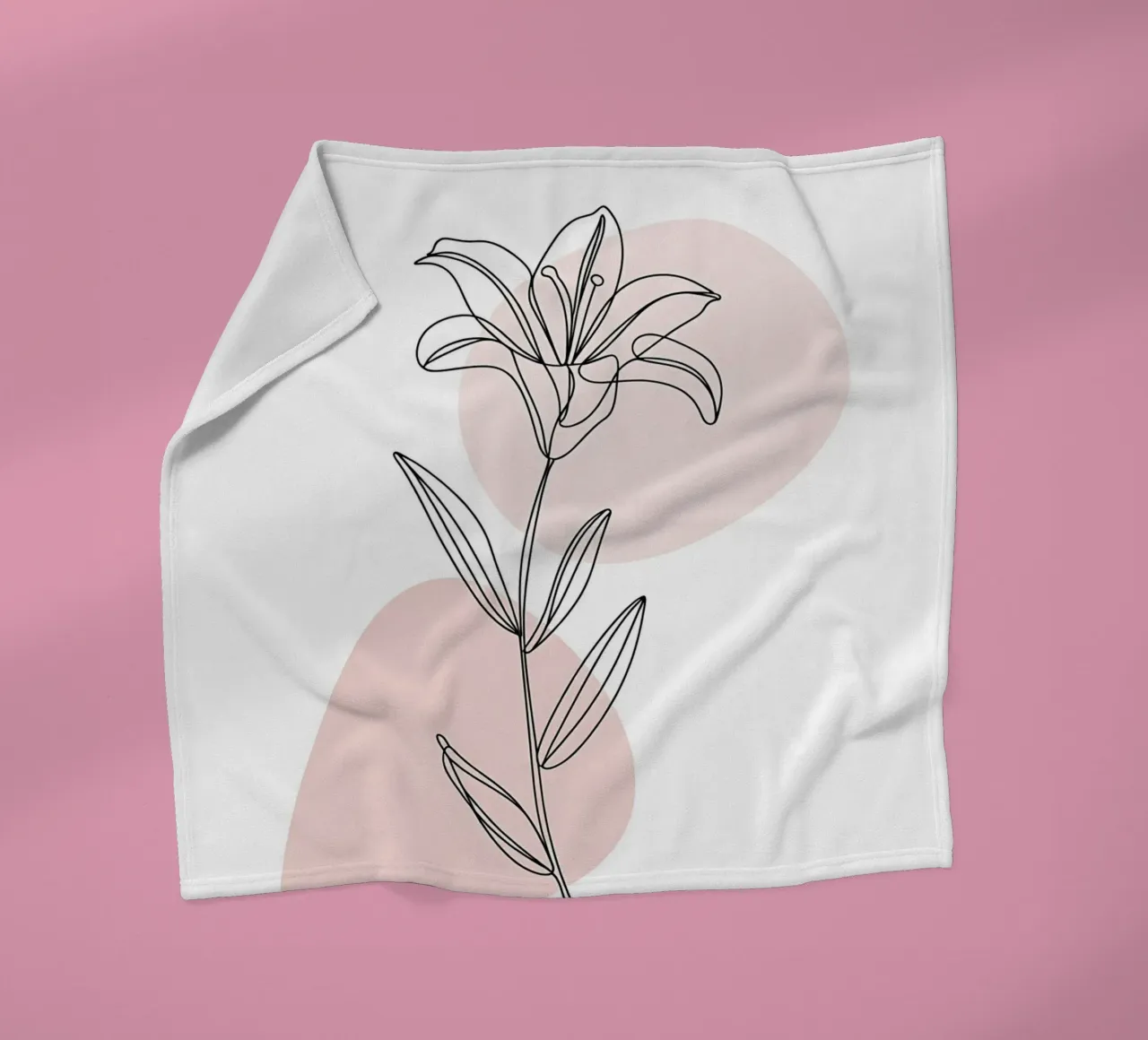 Fleur de Lys minimalista in linea continua coperta in pile da Plain Thoughts