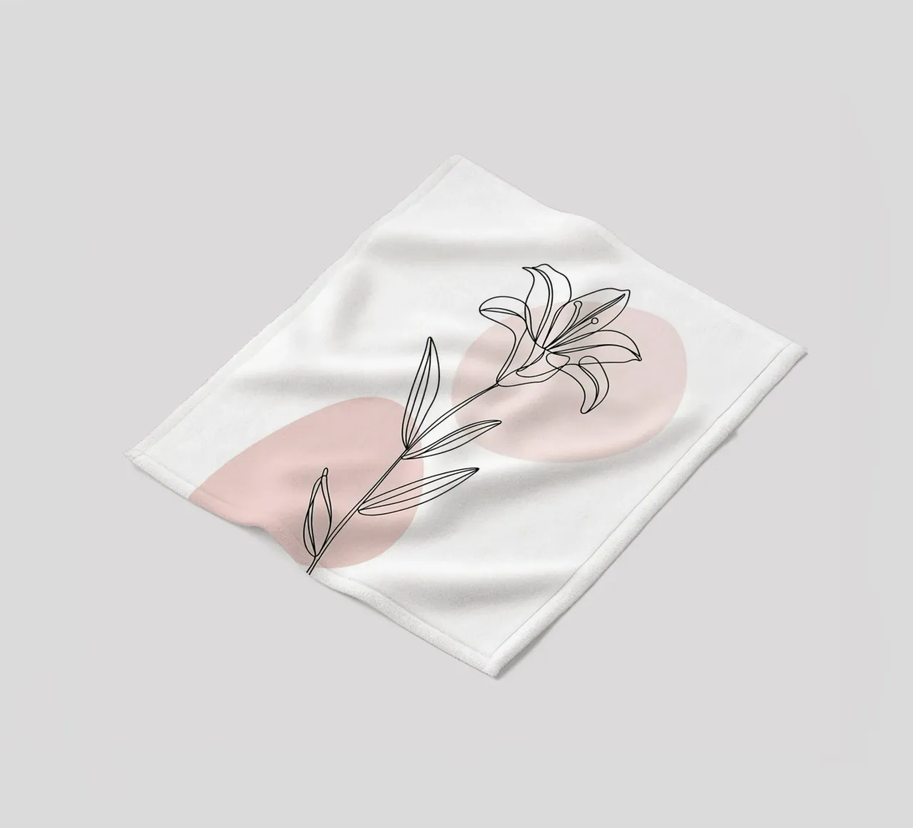 Fleur de Lys minimalista in linea continua coperta in pile da Plain Thoughts