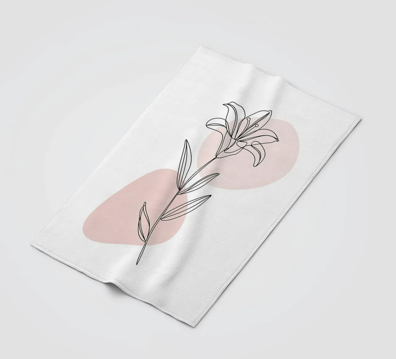 Fleur de Lys minimalista in linea continua coperta in pile da Plain Thoughts