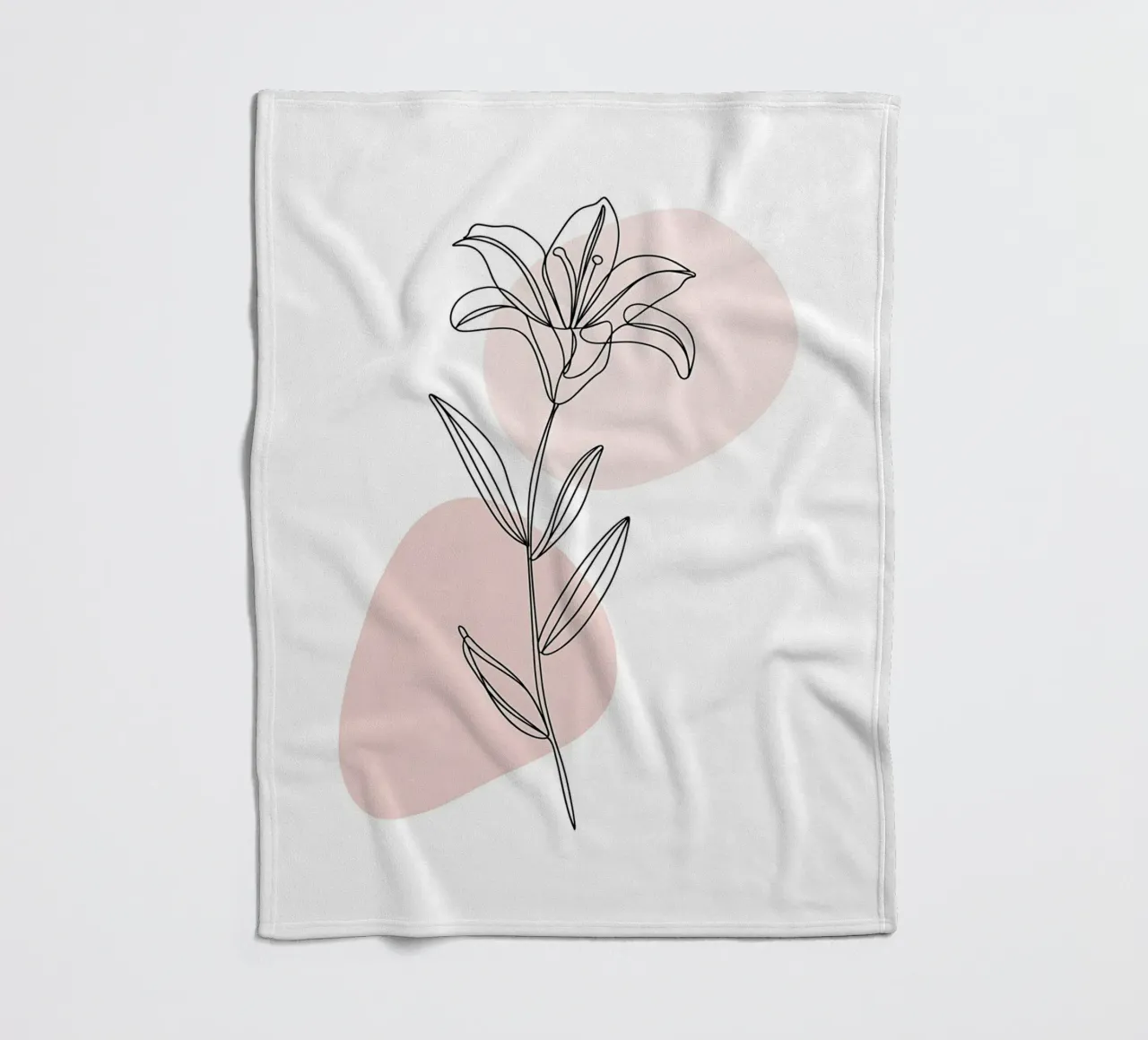 Fleur de Lys minimalista in linea continua coperta in pile da Plain Thoughts