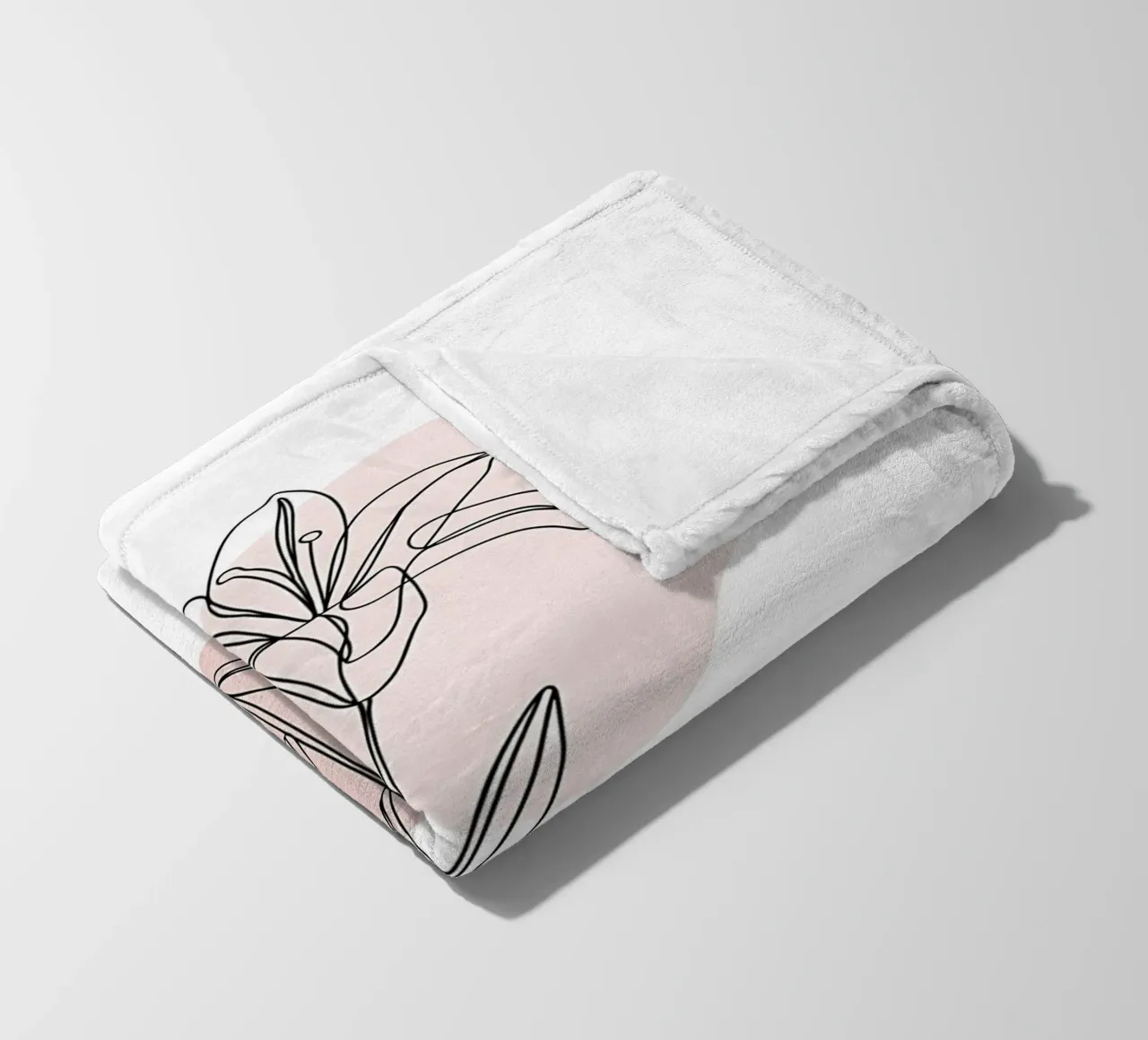 Fleur de Lys minimalista in linea continua coperta in pile da Plain Thoughts