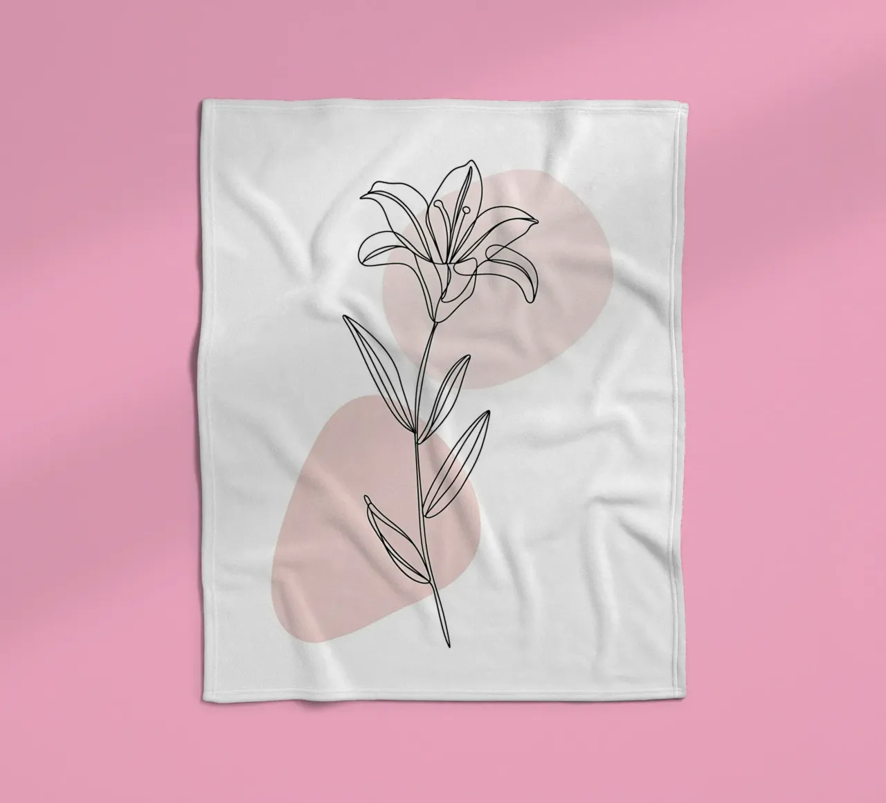 Fleur de Lys minimalista in linea continua coperta in pile da Plain Thoughts