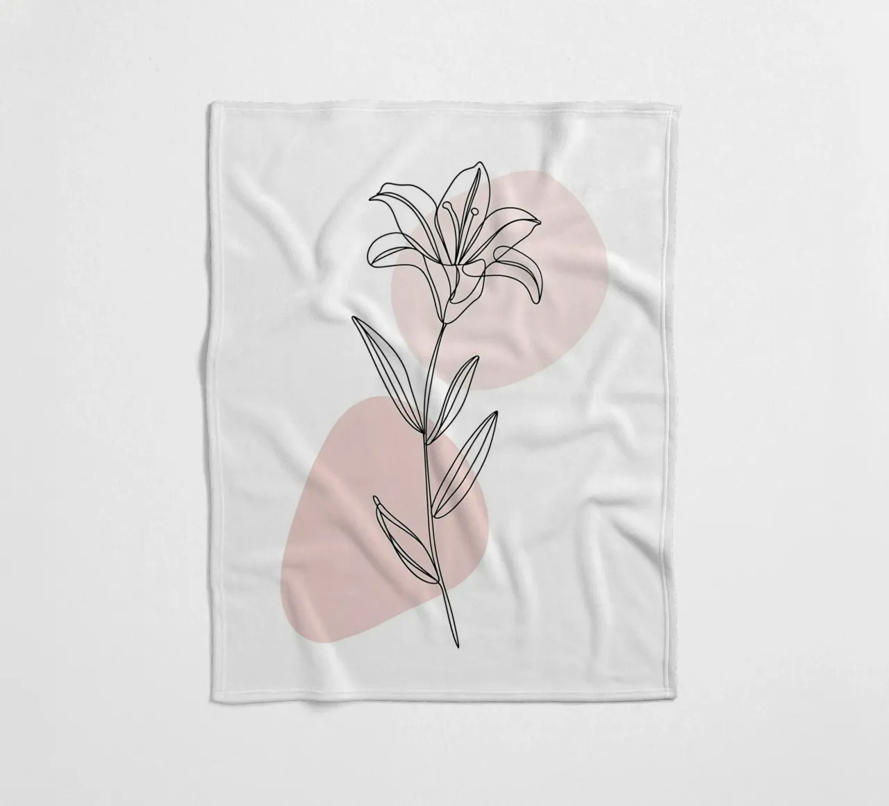 Fleur de Lys minimalista in linea continua coperta in pile da Plain Thoughts