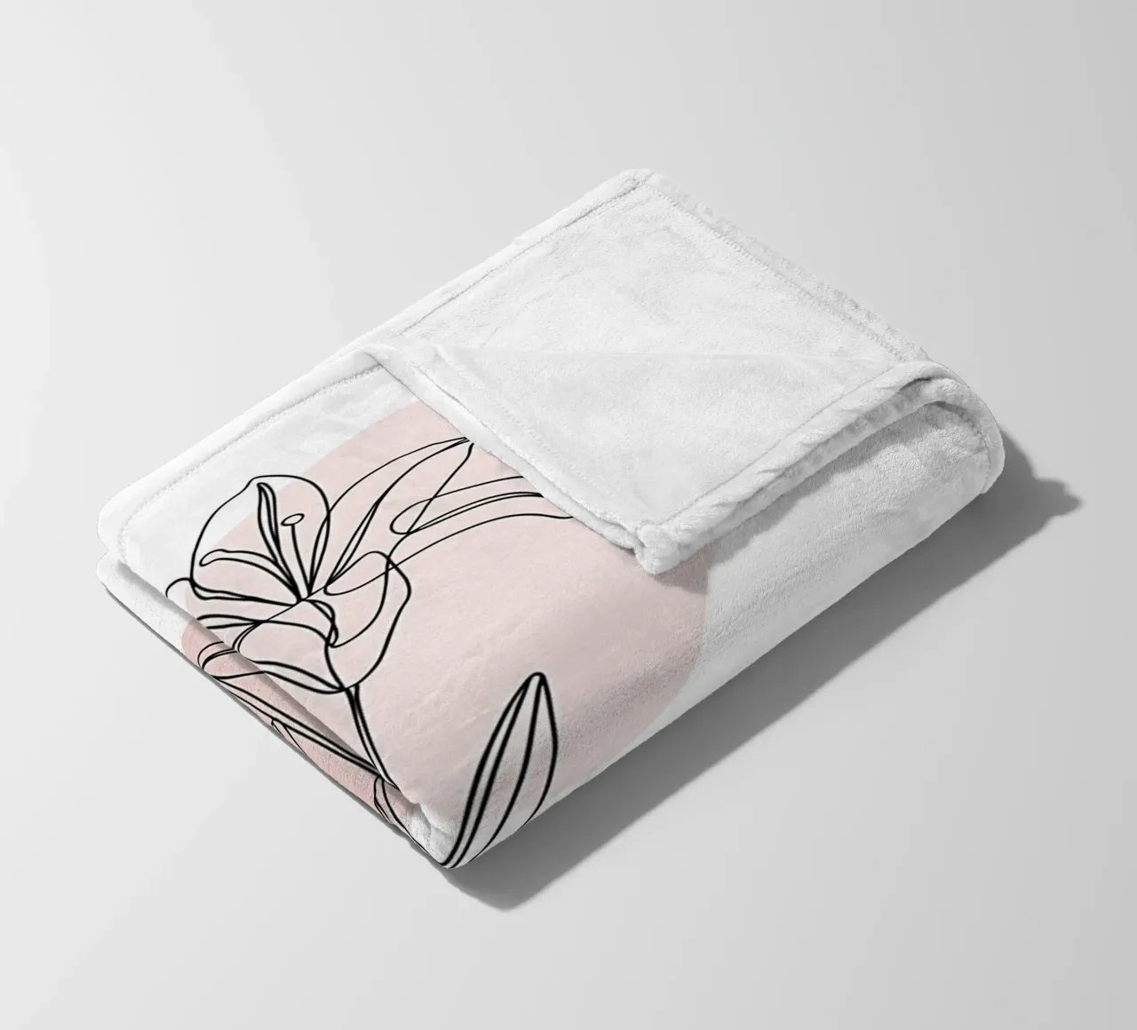 Fleur de Lys minimalista in linea continua coperta in pile da Plain Thoughts