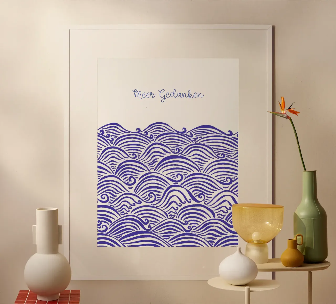 Meer Gedanken poster con telaio in alluminio da PaperLine Art