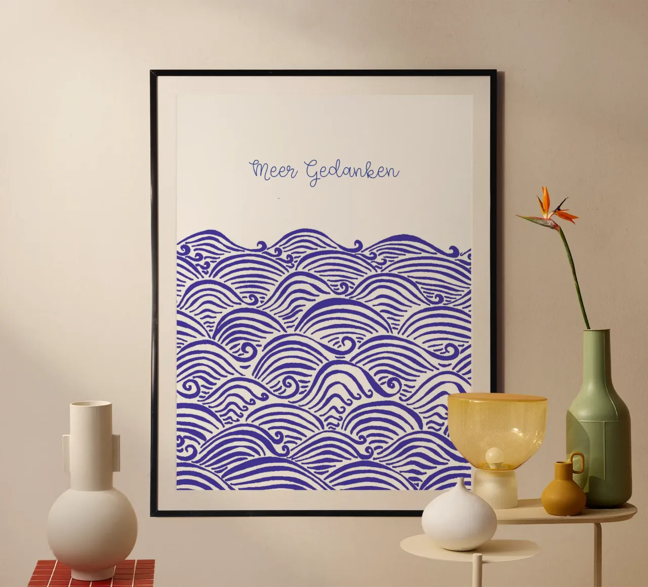 Meer Gedanken poster con telaio in alluminio da PaperLine Art