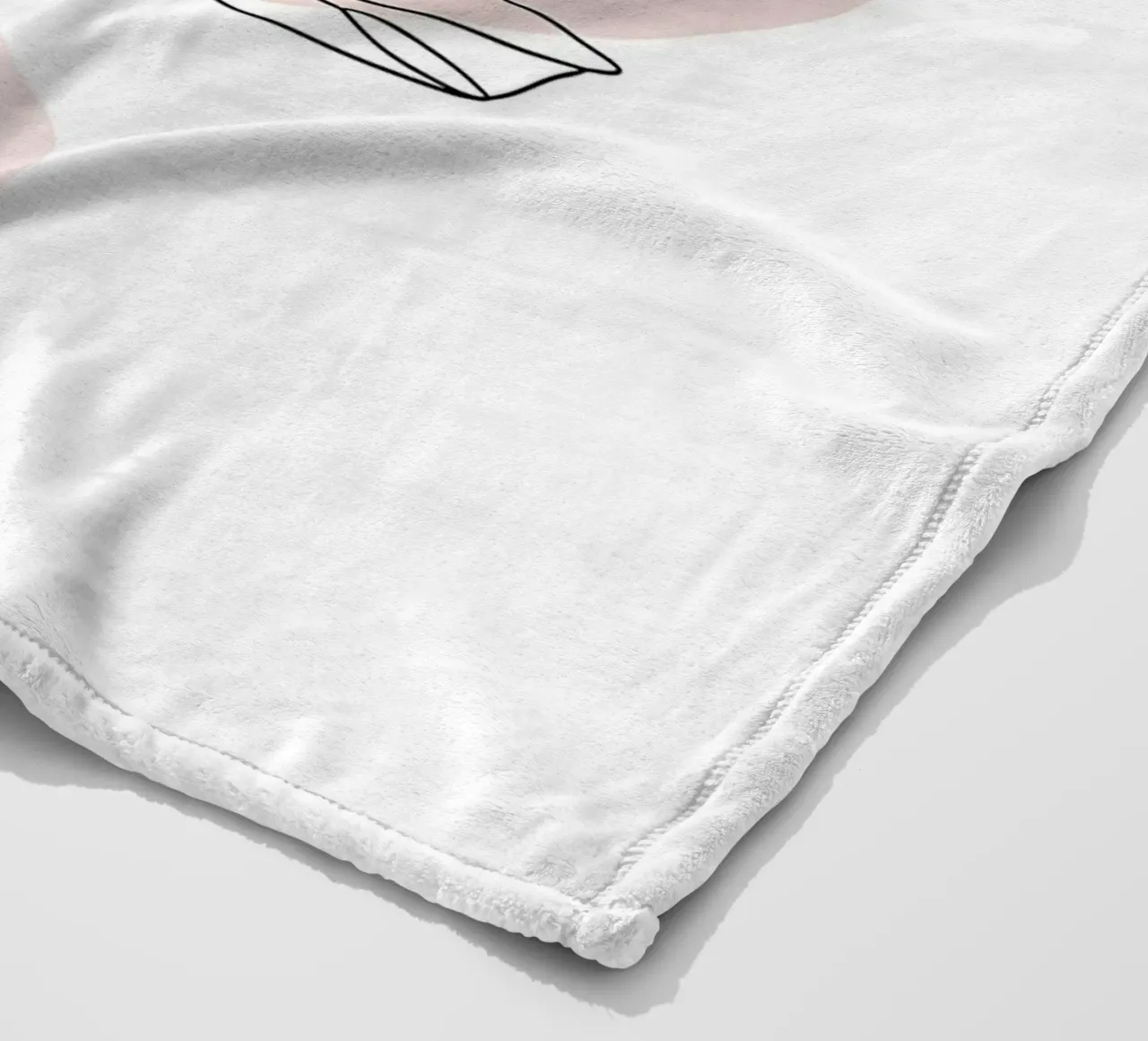 Peonia minimalista in linea continua coperta in pile da Plain Thoughts