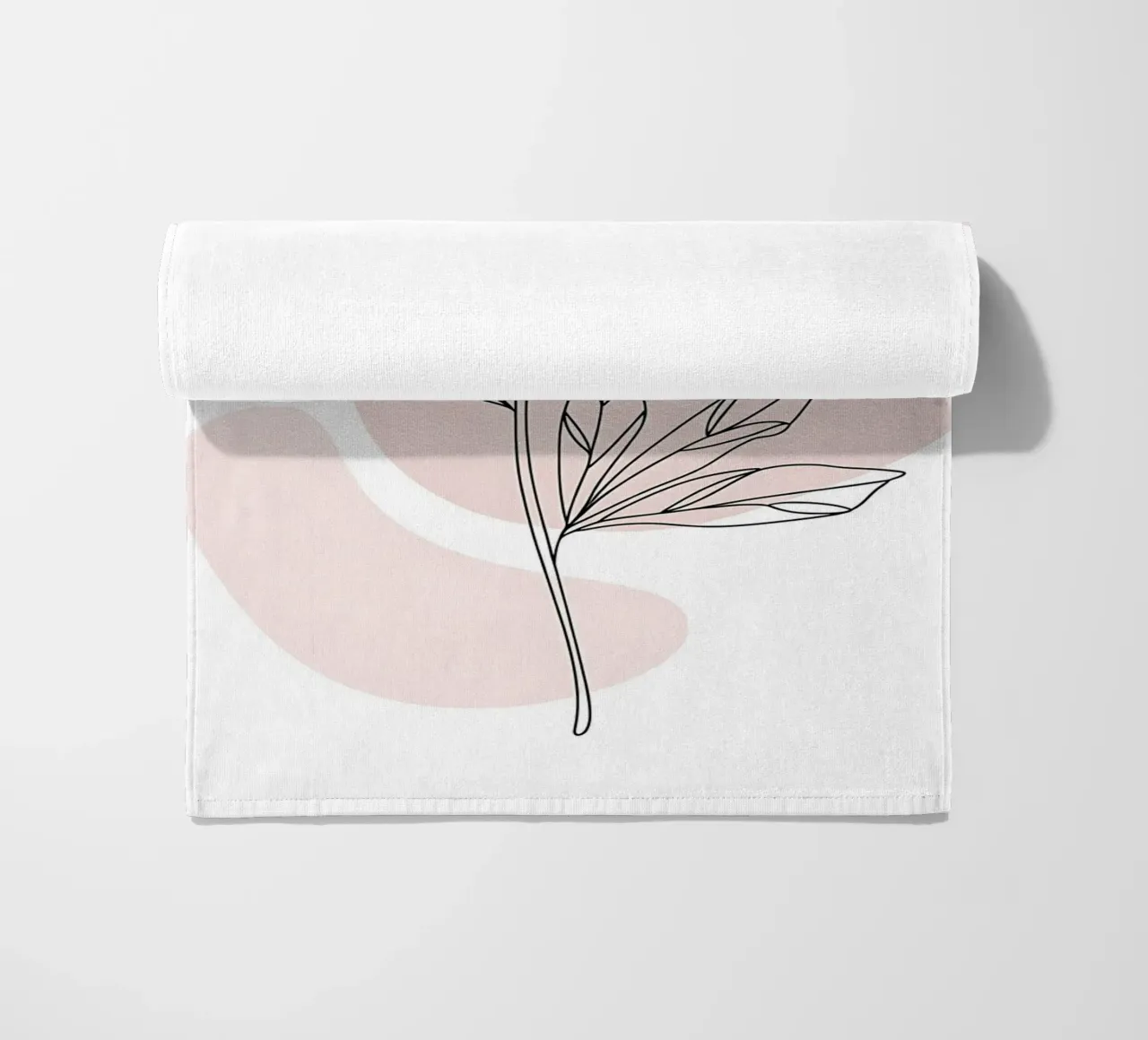 Peonia minimalista in linea continua telo mare da Plain Thoughts