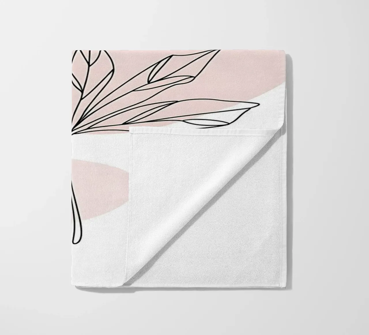 Peonia minimalista in linea continua telo mare da Plain Thoughts