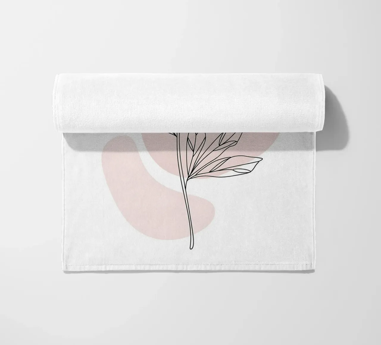 Peonia minimalista in linea continua telo mare da Plain Thoughts