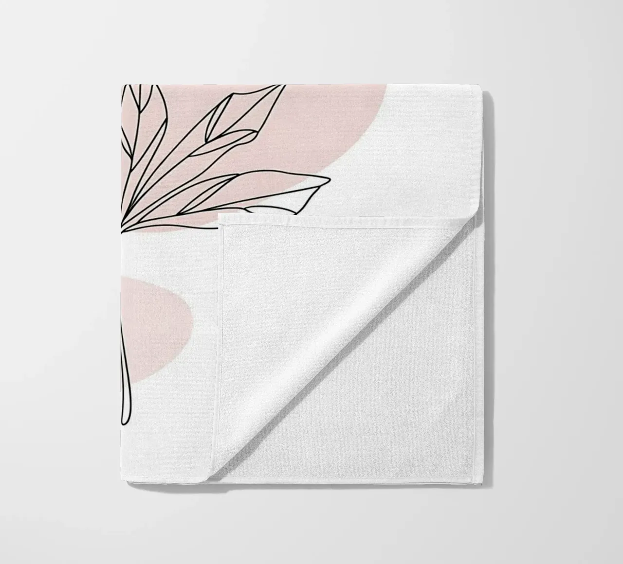 Peonia minimalista in linea continua telo mare da Plain Thoughts