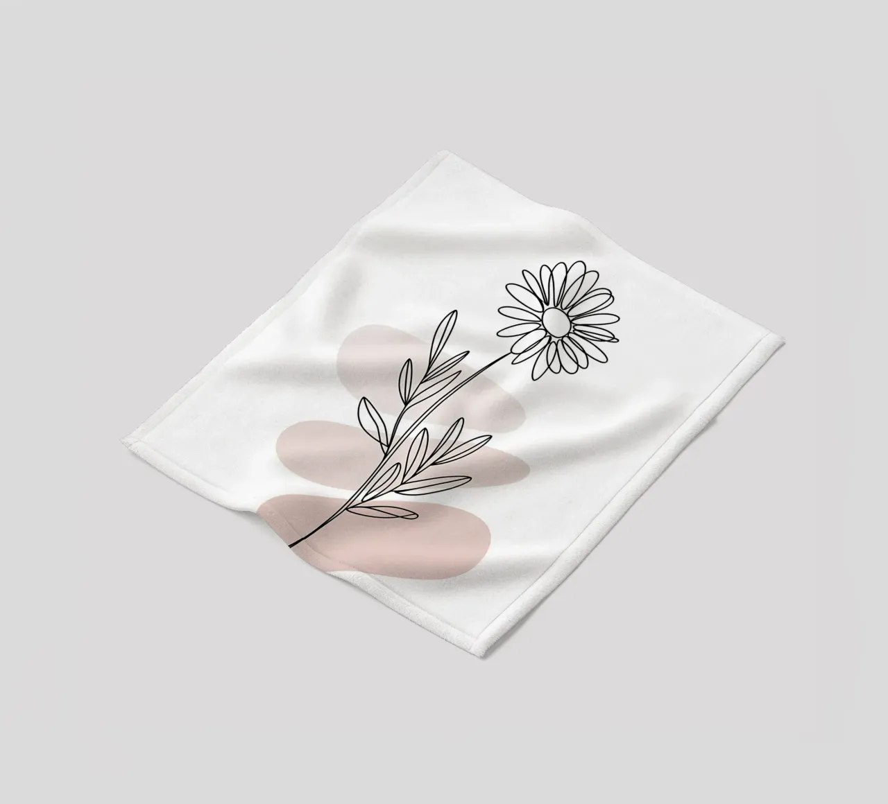 Margherita minimalista a linea continua coperta in pile da Plain Thoughts