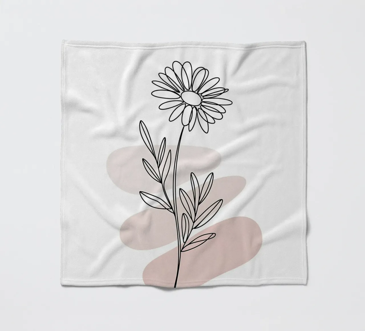 Margherita minimalista a linea continua coperta in pile da Plain Thoughts