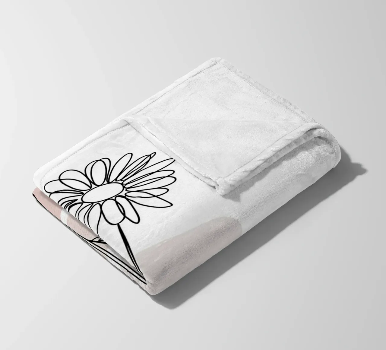 Margherita minimalista a linea continua coperta in pile da Plain Thoughts
