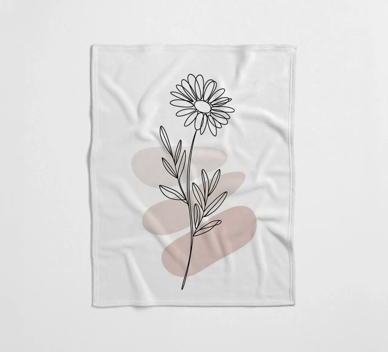 Margherita minimalista a linea continua coperta in pile da Plain Thoughts