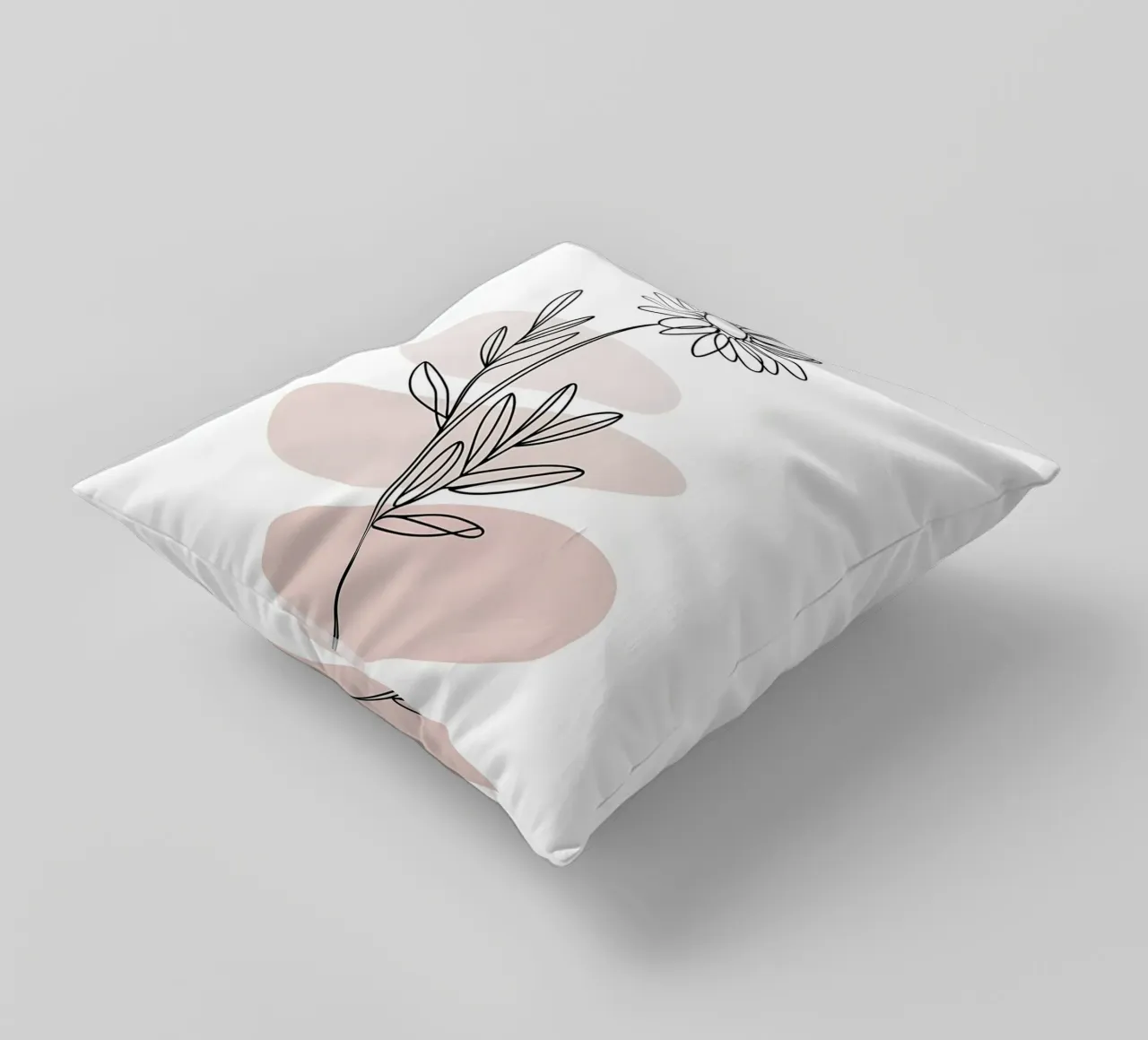 Margherita minimalista a linea continua cuscino da Plain Thoughts