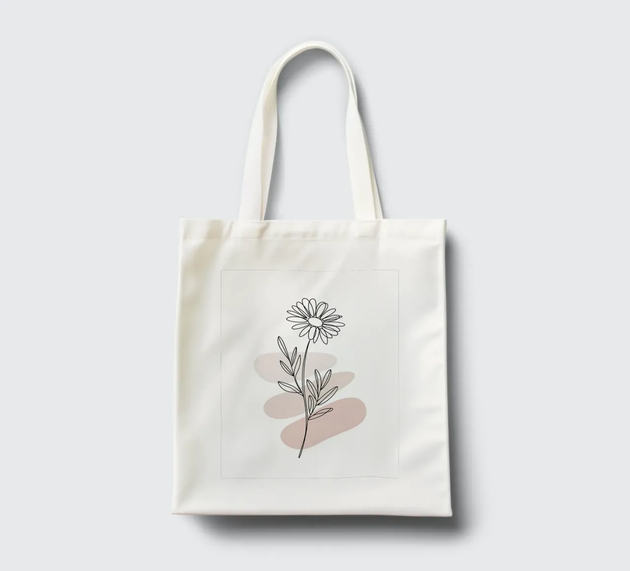 Margherita minimalista a linea continua borsa in juta da Plain Thoughts