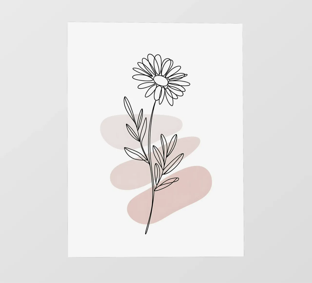 Margherita minimalista a linea continua pellicola backlit da Plain Thoughts