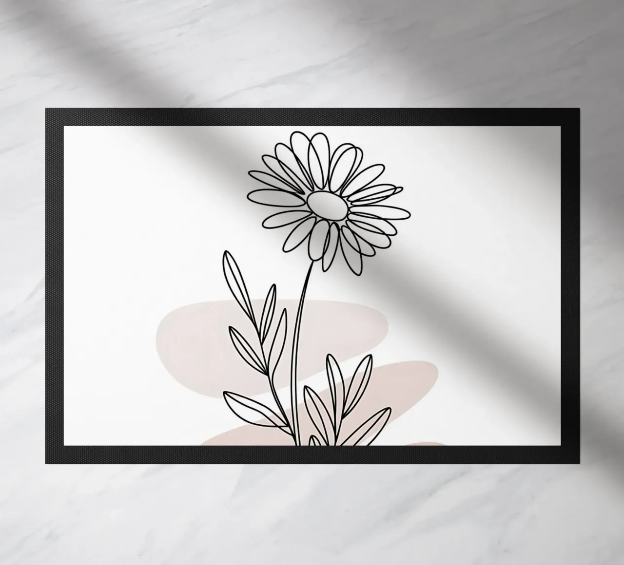 Margherita minimalista a linea continua zerbino da Plain Thoughts